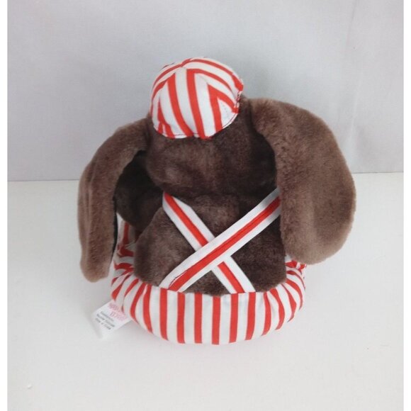 Vintage 1993 Sugar Loaf Brown Floppy Ear Dog Super Soft In Ball Cap & Overalls - Picture 5 of 9